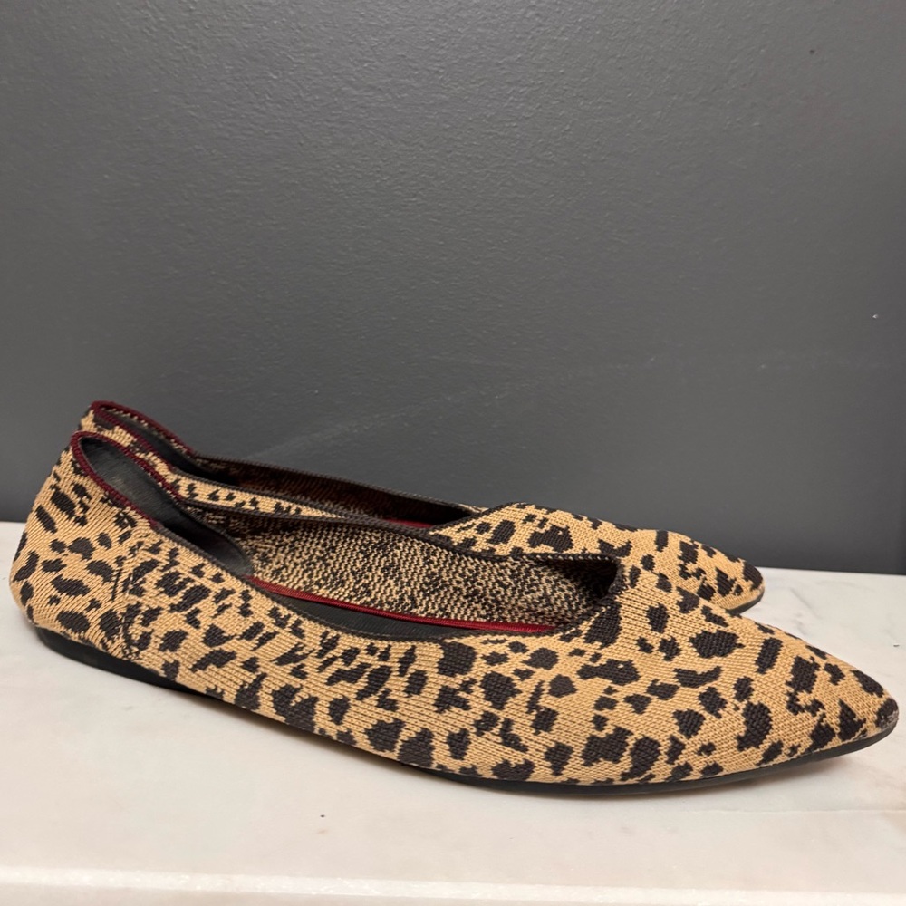 Seven 7 Leopard Print Knit Flats